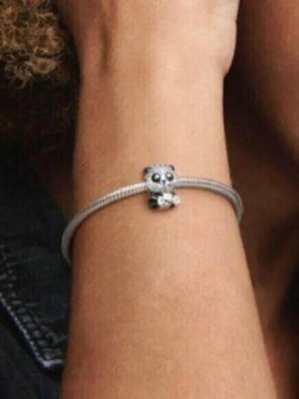 Pandora Black and Silver Sparkling Panda Charm